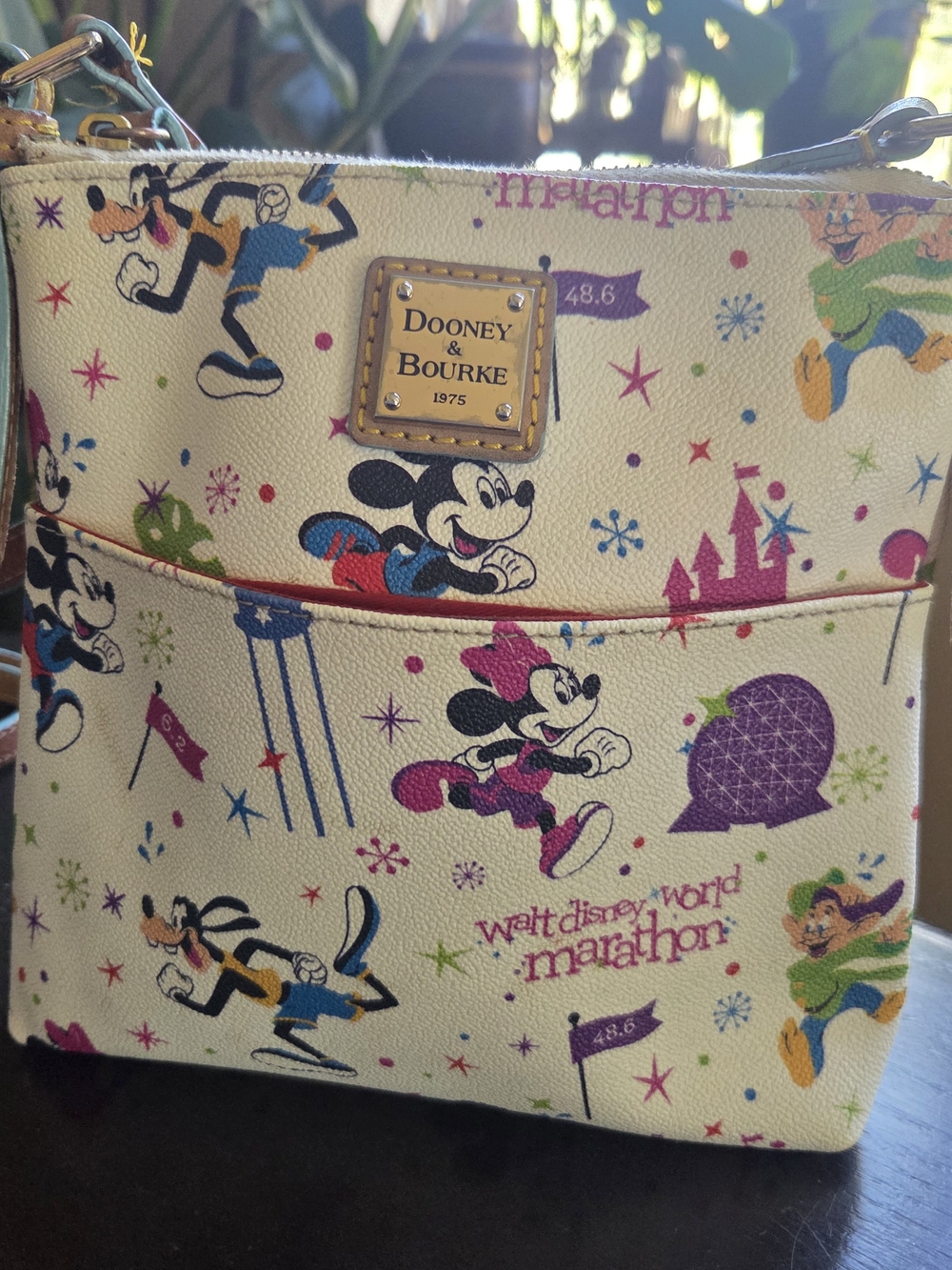 Dooney & Bourke Walt Disney World Marathon Crossbody Bag - Cream Multi